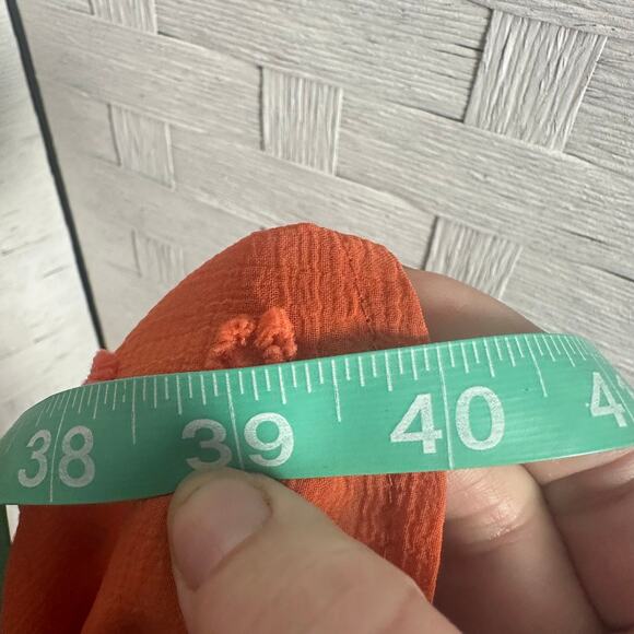 Cato women’s cardigan cover-up sheer orange feminine fall Fairycore plus size - Picture 9 of 12